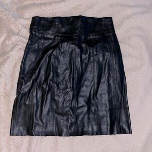 Express Faux Leather Mini Skirt Black